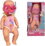 Simba 105030172 - Muñeco Bebé Bañista Recién Nacido, Muñeco de Vinilo en Traje de Baño con Gafas de Natación, 30cm, Muñeco, Edad 3+ Muñecas Naty Shop