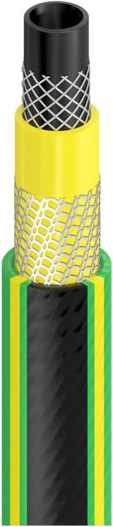 Manguera de jardín Cellfast GREEN ATS2, duradera, flexible, 5 capas, trenza cruzada ATS2, resistente a los rayos UV y a las algas, libre de metales pesados, 30 bar, -20/+60°C a corto plazo, 3/4", 20m