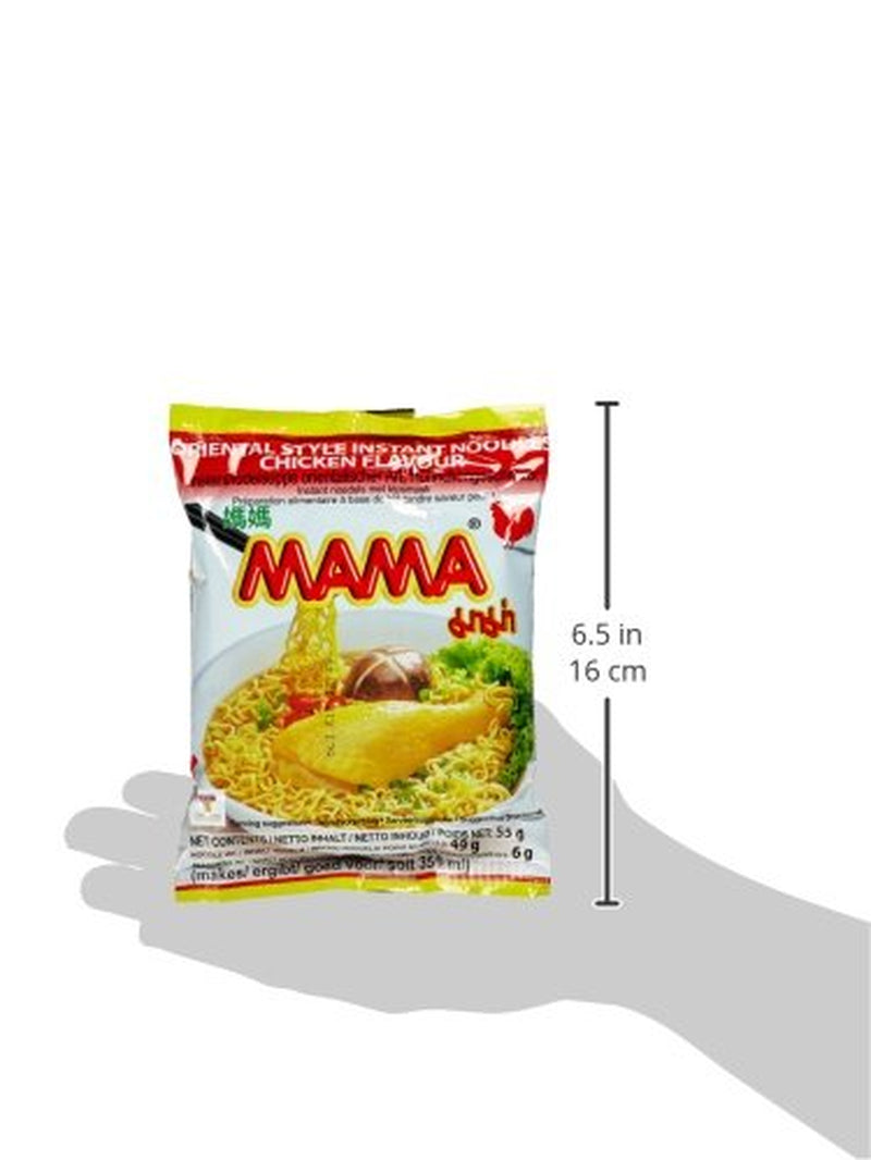Fideos instantáneos con sabor a pollo MAMA - Sopa de fideos instantánea estilo oriental - Auténtica cocina tailandesa - 24 x 55 g
