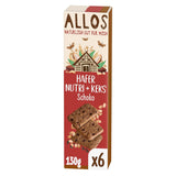 Galletas con avena y chocolate ecológico Allos | Galleta Crujiente De Avena Integral Y Chocolate | Endulzar con miel 6 x 130g