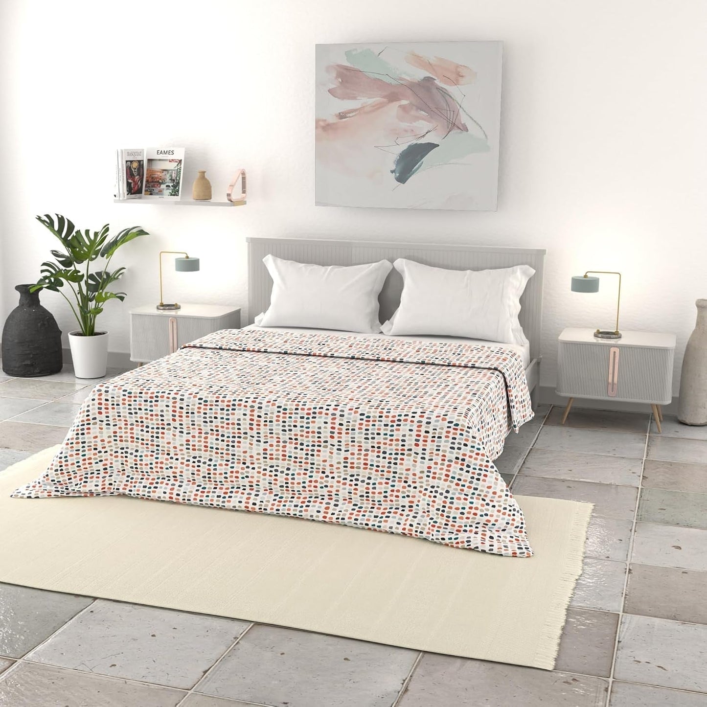 Ropa De Cama Italiana Edredón Básico De Verano Microfibra Estampada 250X240Cm Edredones Y Edredones Circulares Naty Shop Sketch 250X240Cm