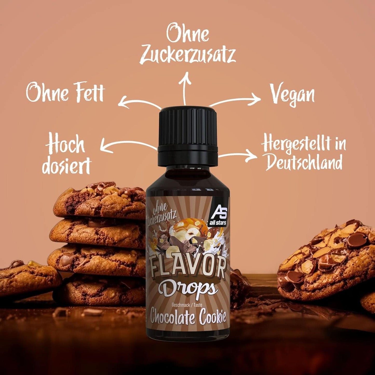 ALL STARS Flavour Drops, Gotas aromatizadas sin azúcares añadidos y sin calorías - Dulzor y sabor para alimentos, 30 ml Edulcorantes Naty Shop