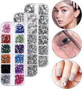 4600 Stück Strasssteine ​​​​Für Nägel, Nagel Glitzersteine ​​​​3 Verschiedene Stil Flache Nail Gems Nägel Steine ​​​​Klein Nagel Steinchen Mit Pinzette Und Strass Picker Dotting Pen para Nägel/Kleidung/Handwerk
