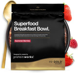 Funciona con proteínas | Superfood Breakfast - GOLD Innovation, Cereal galardonado, Muesli proteico, rico en nutrientes con cereales, semillas y avena, alto en fibra, manzana y canela, 10 porciones, 600 g