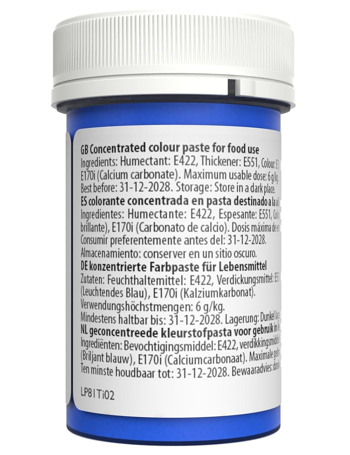 Colorante alimentario Sugarflair Paste Pastel Sky Blue, colorante alimentario para pasta, para fondant y mazapán, colores concentrados Spectral - 25 g