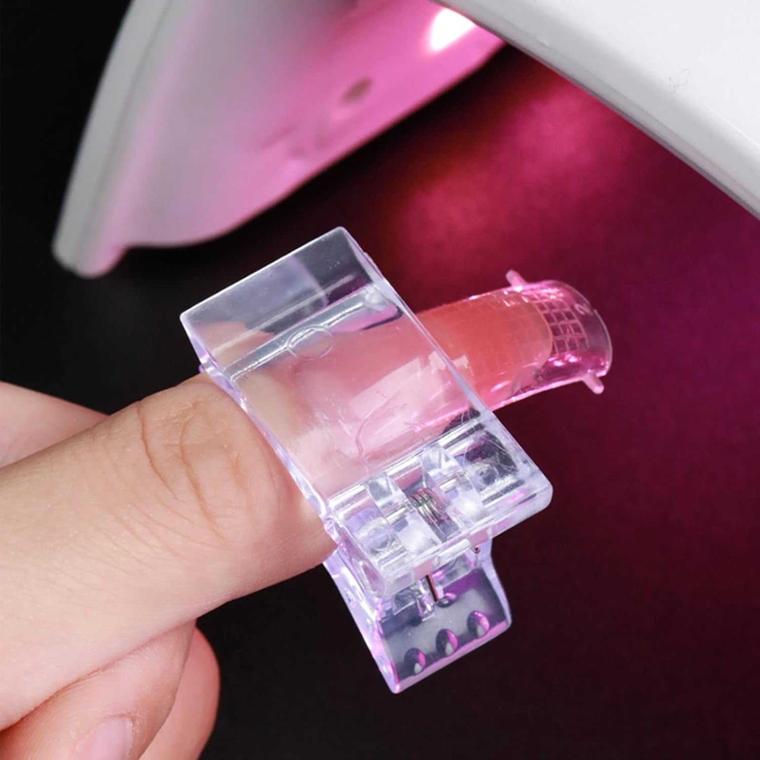 Clips para uñas, Clips para manicura, Clips para uñas transparentes, Clips de poligel transparentes, extensiones de uñas de construcción rápida, asistente de gel, 10 unidades