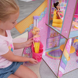 Kidkraft Casa de Muñecas Candy Castle de Madera con Muebles y Accesorios, Casa con Figura de Unicornio Llama, Elevador de Tartas Helado y Silla de Goma para Muñecas, Juguete para 3 años, 20242 Naty Shop Casas de Muñecas