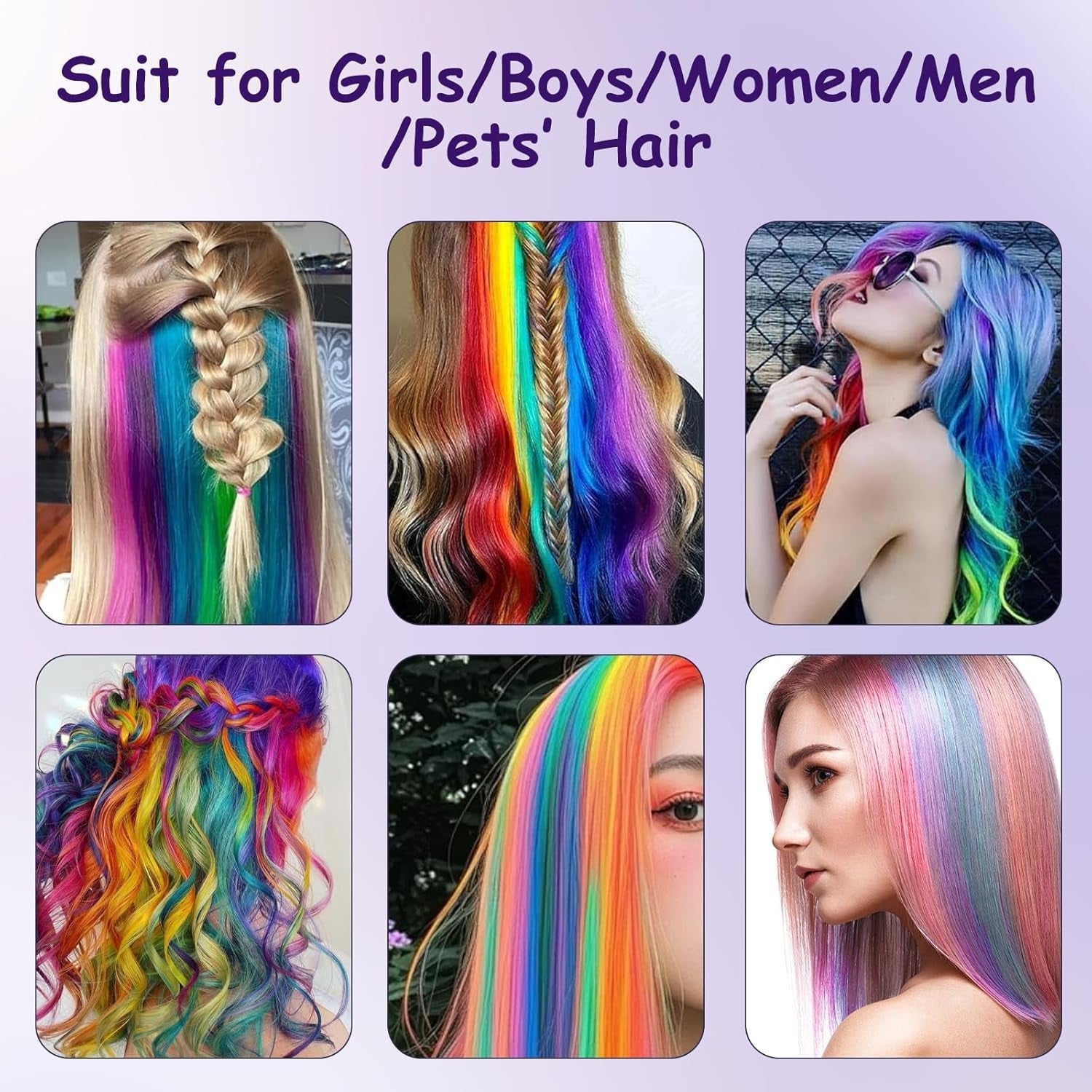 5 colores tinte temporal para el cabello cera para el cabello coloreada máscara para el cabello tinte temporal para el cabello máscara para niñas y mujeres tinte para el cabello lavable tiza adecuada para cumpleaños, cosplay, bricolaje, tinte para el cabello de Halloween Naty Shop