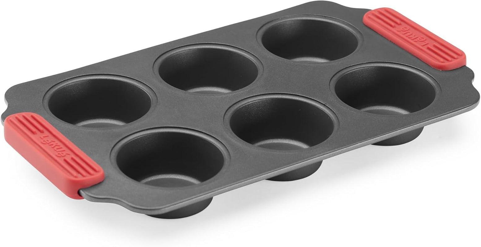 Lékué Muffin-Backform, Antihaftbeschichte, Metall, 6 moldes y bandejas Mulden Naty Shop Muffins