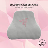 Razer Head Cushion - Cojín para cuello y cabeza para sillas gaming (diseño ergonómico, espuma viscoelástica, suave funda de terciopelo negro) Quartz Naty Shop Standard Pillows