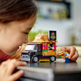 LEGO City Set de Construcción del Camión de Hamburguesas con Coche de Juguete para Niños de 5 Años, Minifigura de Camión de Comida y Accesorios, Regalo Divertido para Niños y Niñas 60404 Juegos de Construcción Besuche den LEGO-Store