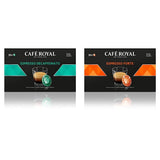 Espresso Forte 50 cápsulas para máquina Nespresso profesional - Intensidad 7/10 - UTZ-zertifiziert & Espresso Decaffeinato 50 cápsulas para máquina Nespresso profesional - Intensidad 7/10