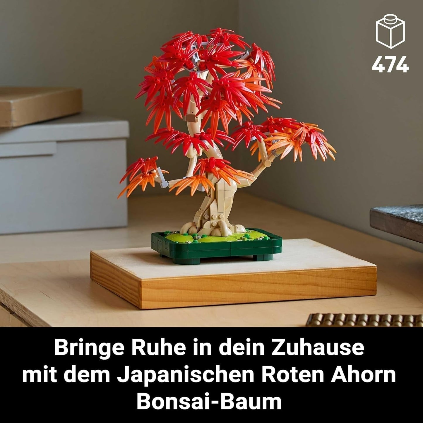 LEGO Botanicals Arce rojo japonés - Árbol bonsái - Kit de plantas artificiales con hojas rojas y naranjas, más cuenco - Decoración del hogar - Idea de regalo para adultos - 10348 Juegos de construcción Besuche den LEGO-Store