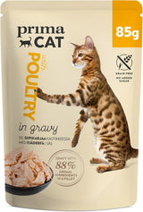 PrimaCat - Comida húmeda clásica para gatos, sabor a pájaro en salsa, 28 x 85 g