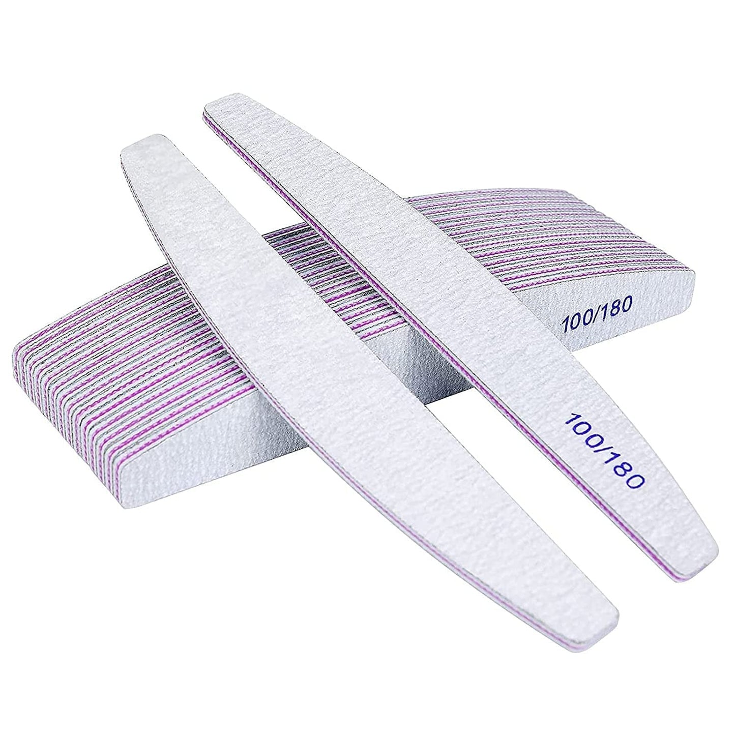 URAQT Professionelle Nagelfeile, 16 Stück, Feile 100/180, Waschbar, Für Nägel, Doppelseitig – Friseursalon, Haustiere (Blanco)
