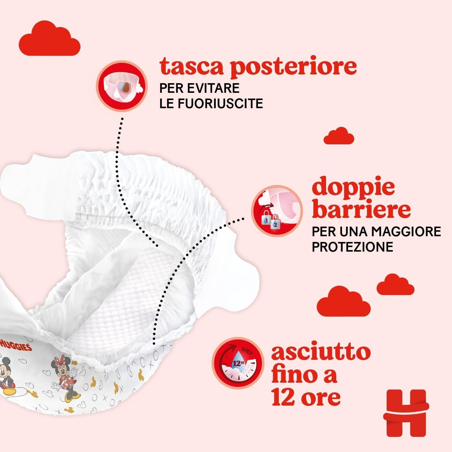 Pañales Huggies Ultra Comfort/Little Movers, tamaño 3 (4-9 kg), diseño Disney, absorbentes, protección total, 126 unidades