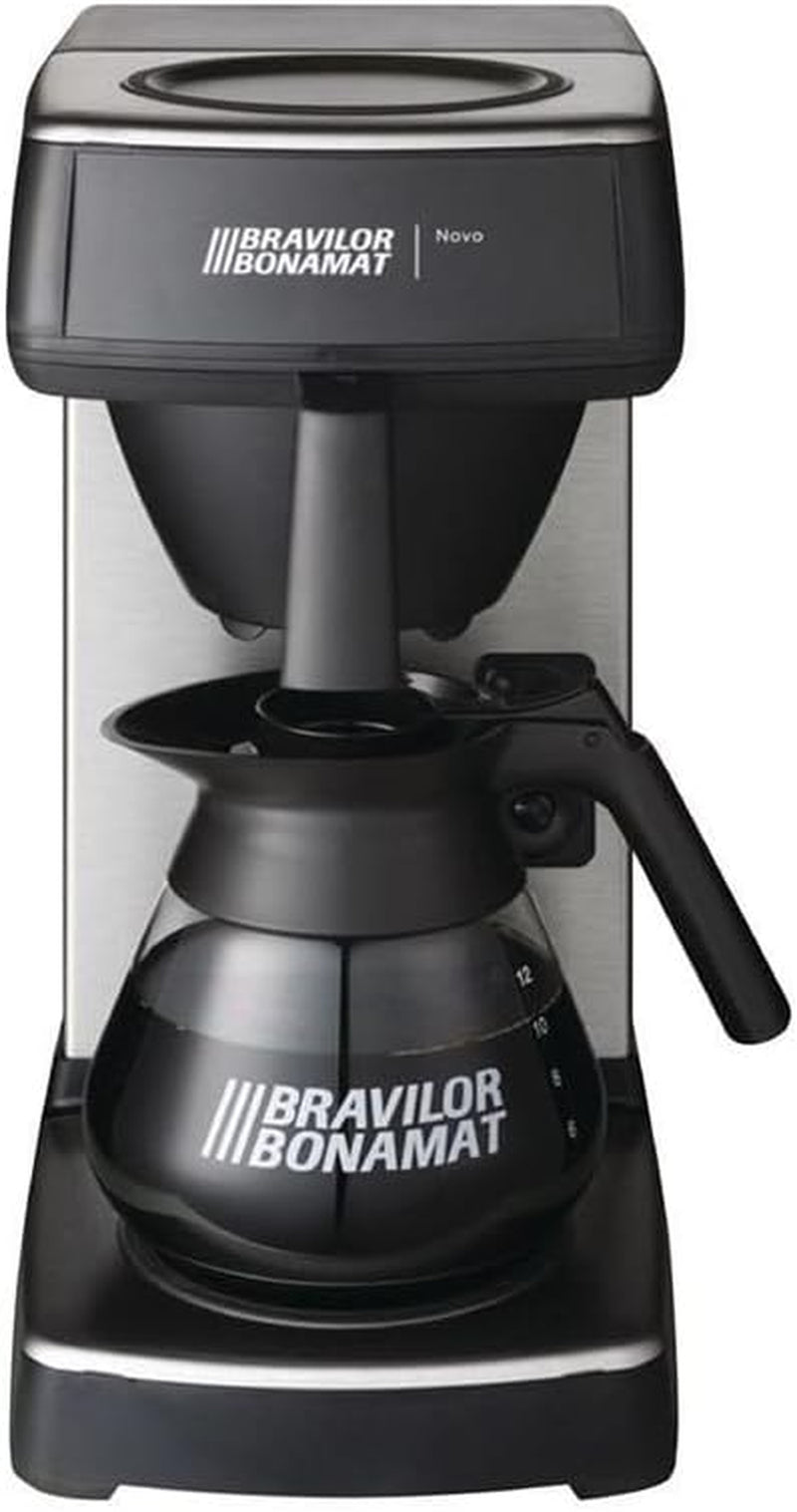 F454 Novo Cafetera Espresso, 1,5 L, Negra, 430 (Al) x 205 (An) x 340 (Pr) mm