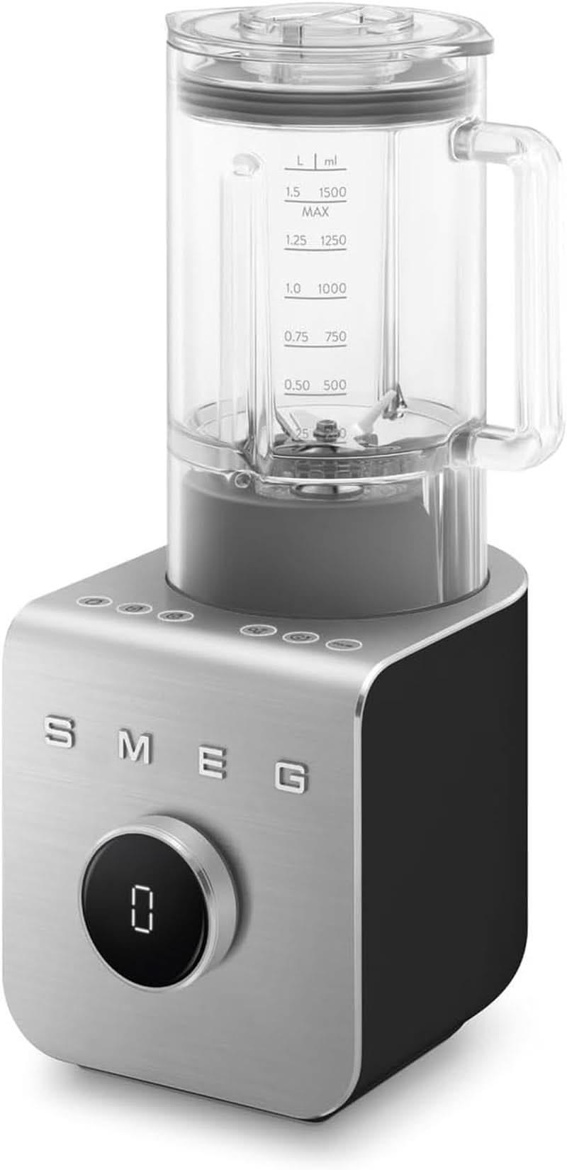 SMEG, Hochleistungsmixer BLC01BLMEU, 5 programas voreingestellte, 9 Manualle Geschwindigkeitsstufen, función Pause & Pulse, Kunststoffgehäuse, Rutschfeste Basis, 1400 W, Schwarze Kitchen Naty Shop Schwarze Matte