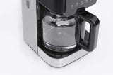 CASO Coffee Taste and Style Cafetera espresso con filtro permanente, 1,5 l, temperatura óptima de preparación 92-96 °C, sistema antigoteo, cabezal de preparación optimizado, acero inoxidable, 12 tazas