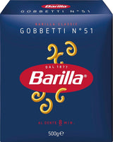Pasta Barilla Clásica Gobbetti núm. 51 de trigo duro, siempre al dente (1 x 500 g)