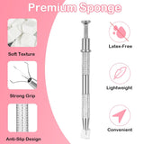 100uds Latexfrei Nailart Schwämme, Ombre Nagelschwammpinsel, Nagelschwamm Mit Metallgreifer 100 Blatt Nailart-Mischpapier Austellungsbox, Maniküre Schwamm Applikator Für Farbverlauf Nailart