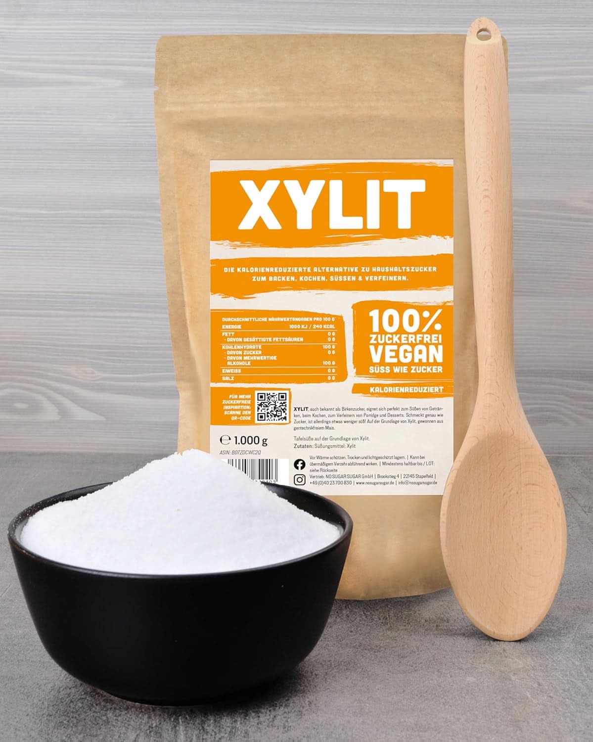 Xilitol premium con poder edulcorante 1:1 respecto al azúcar, 1kg Edulcorantes Naty Shop