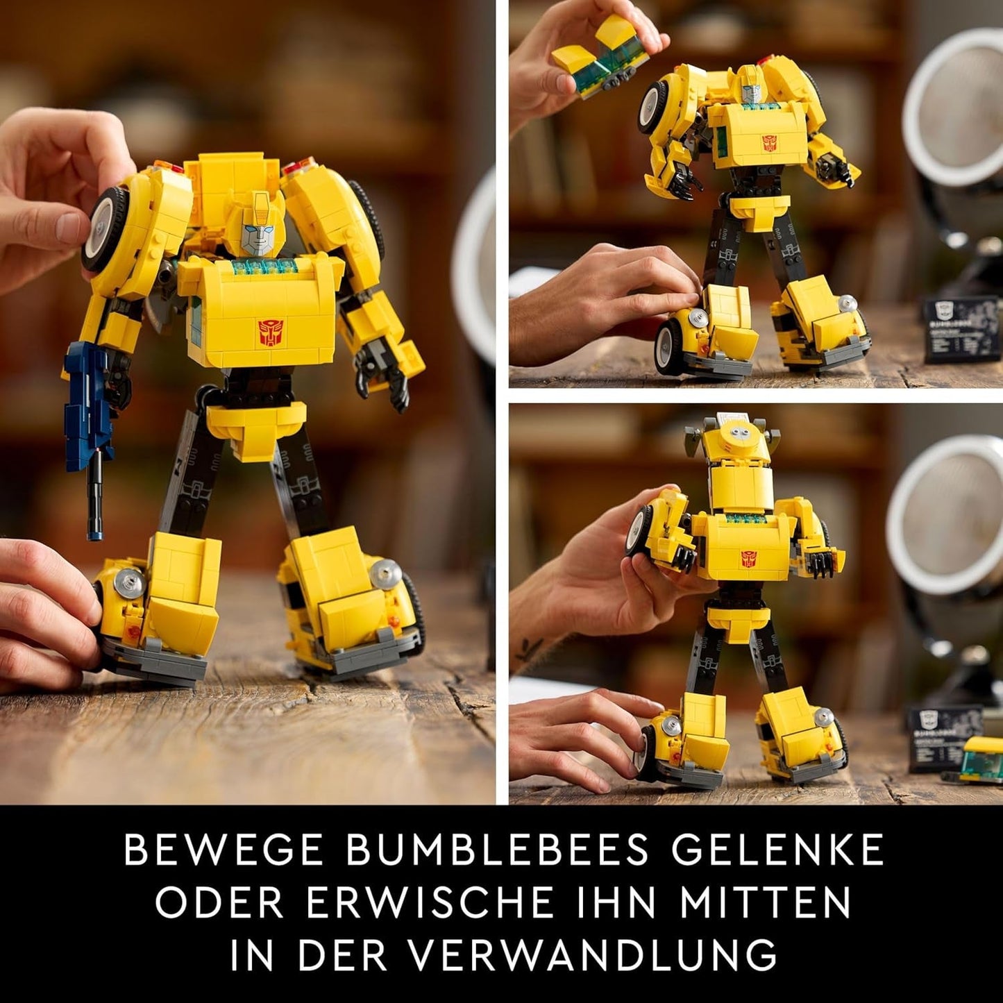 LEGO Icons Transformers Bumblebee, Figura de acción de robot coleccionable para adultos, Set de construcción de películas para fanáticos de la ciencia ficción, Se puede transformar en un automóvil, Juguete de aventuras 10338 Juegos de construcción Besuche den LEGO-Store