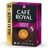 Café Royal Lungo Forte – Cápsulas de café compatibles con Nespresso®, 100% Arábica, würzig, dunkle Röstung, Intensität 8/12, Rainforest Alliance, 36 cápsulas