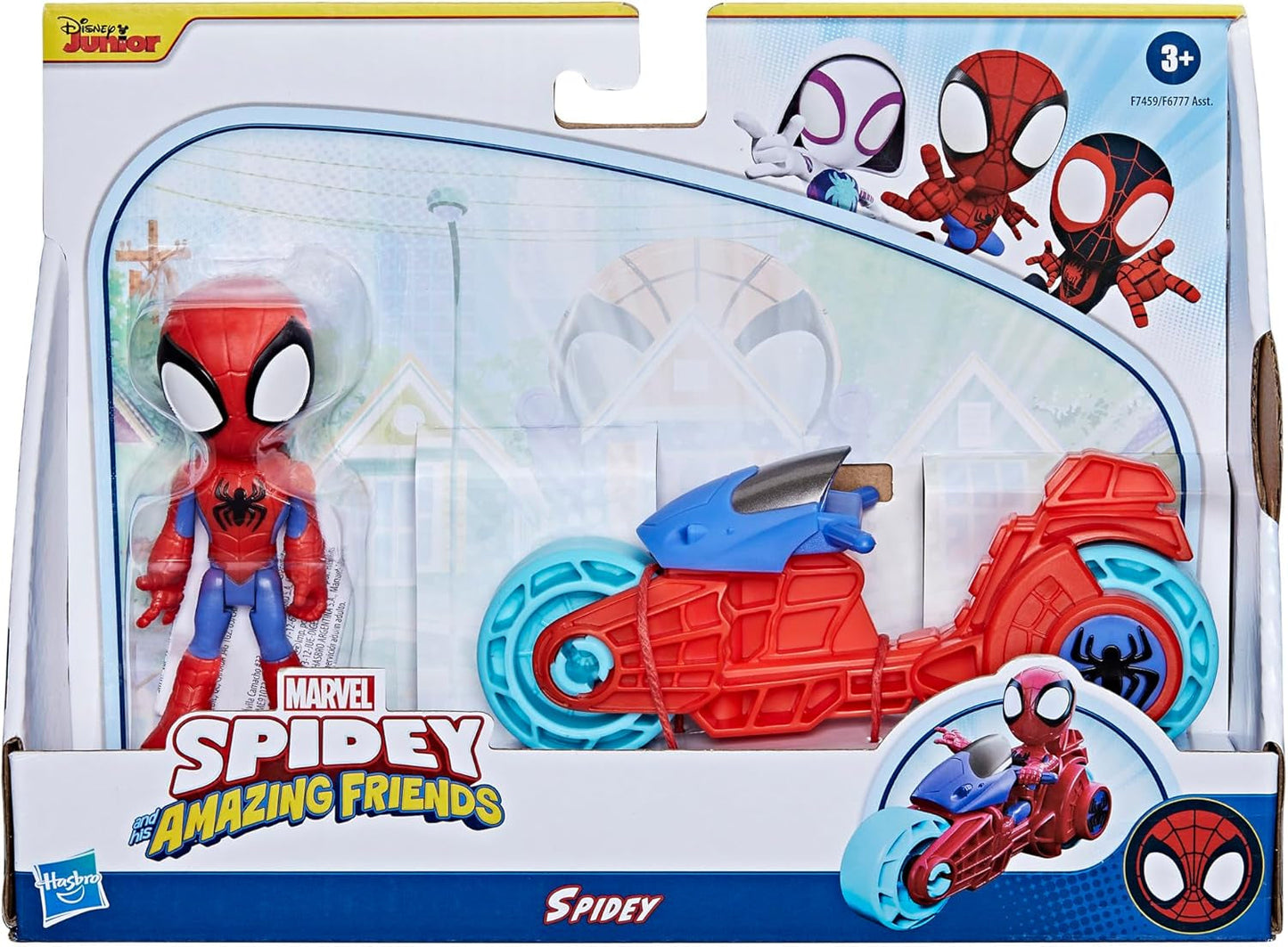 SPIDEY y SUS AMAZING FRIENDS Figura de Moto Spidey de Marvel, Juguete para niños y niñas de 3 años en adelante Figuras de acción Naty Shop