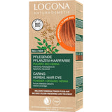 LOGONA Natural Cosmetics Tinte Capilar Nutritivo a Base de Hierbas, Henna Orgánica en Polvo, Tinte Capilar Vegano para un Color y Brillo Intensos, Tinte Capilar a Base de Hierbas en Rubio Cobrizo (Rubio), 1 x 100 g Naty Shop Tinte Capilar Rojo Llama 100 G (1 paquete)