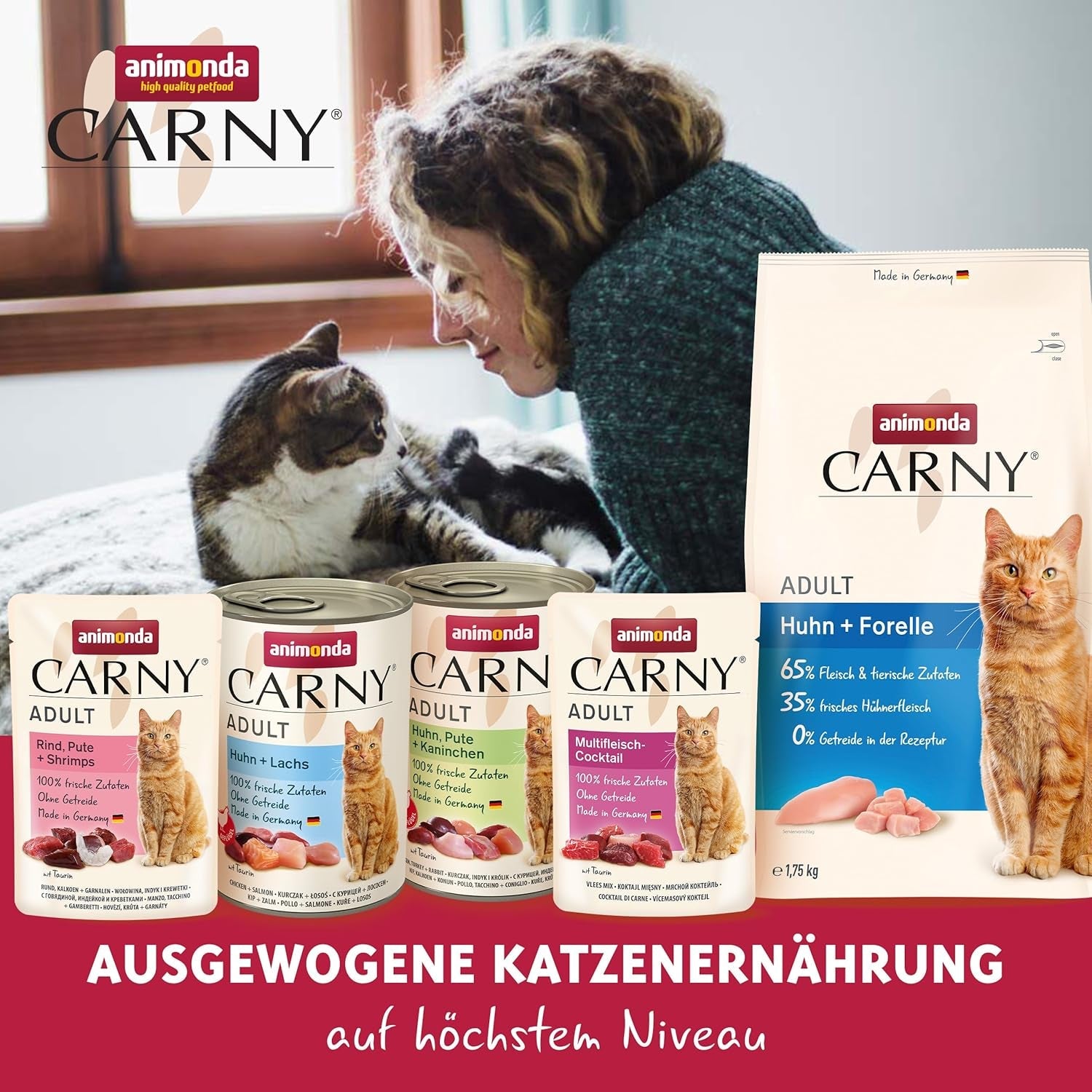 animonda Carny Adult Ocean Marine Variety No. 1 (12 x 80 g), comida húmeda para gatos adultos, comida húmeda con filetes de pescado tierno, comida para gatos sin cereales y sin azúcar