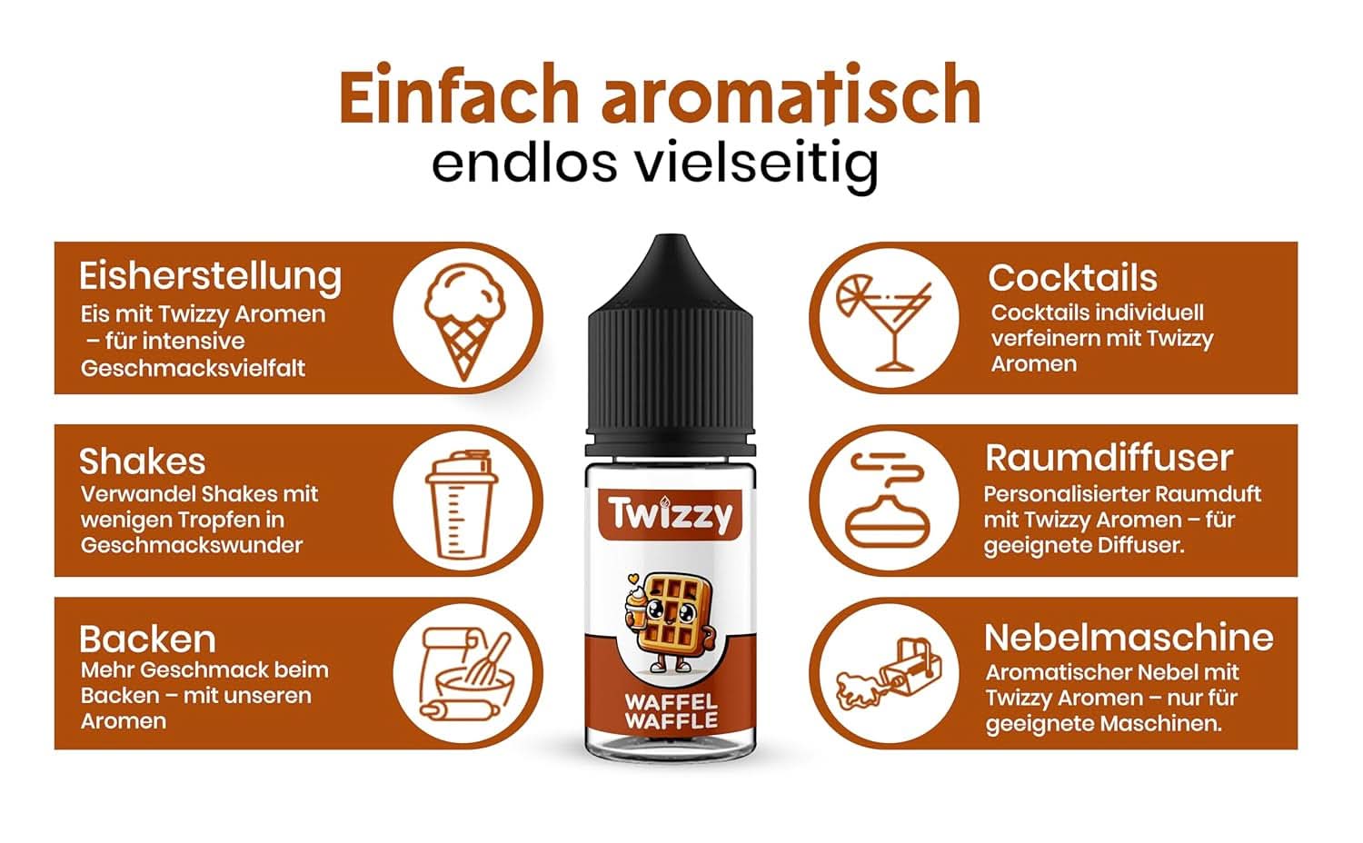 Aromatizante Alimentario Twizzy Waffle - 30 ml - Aroma intenso - Ideal para repostería Arome Naty Shop