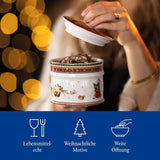 Villeroy & Boch - Winter Bakery Delight Caja pequeña para guardar galletas, Caja navideña de cerámica para galletas, Caja navideña, Caja para galletas, Caja para galletas, Caja de cerámica con tapa, Caja para dulces, Cajas para guardar alimentos de porcelana premium Naty Shop