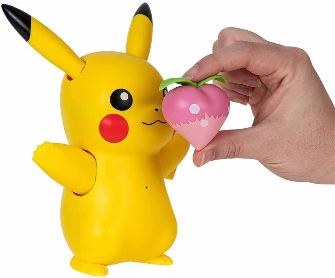 Pokémon PKW3330 - Deluxe My Partner Pikachu, Pikachu Oficial con luz, sonido y movimiento Figuras de acción Naty Shop
