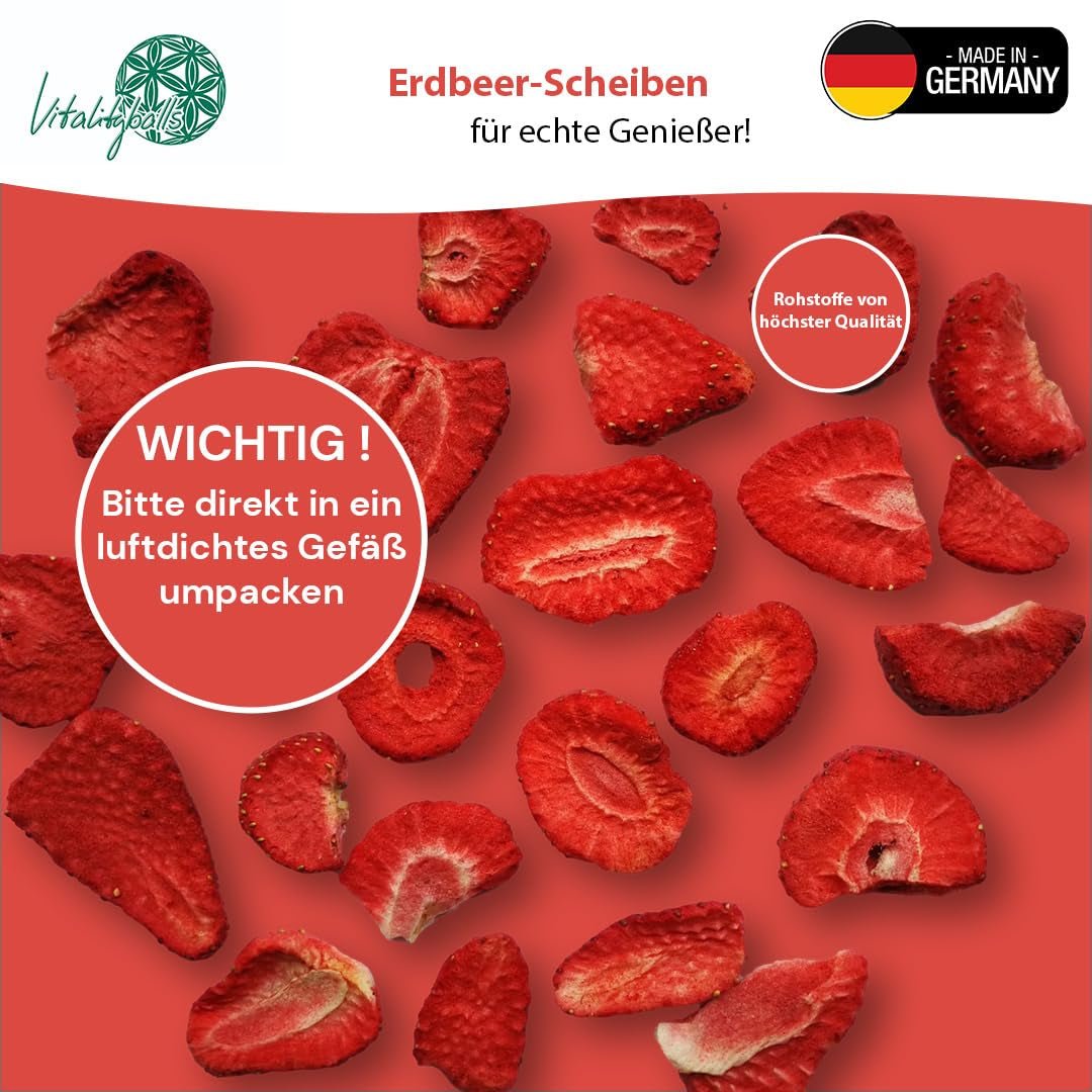 '- 150 g Fresas liofilizadas 100% naturales y puras - Fresas secas en rodajas - Frutas secas liofilizadas sin azúcares añadidos - Chips de fresa sin azúcar Productos deshidratados Naty Shop