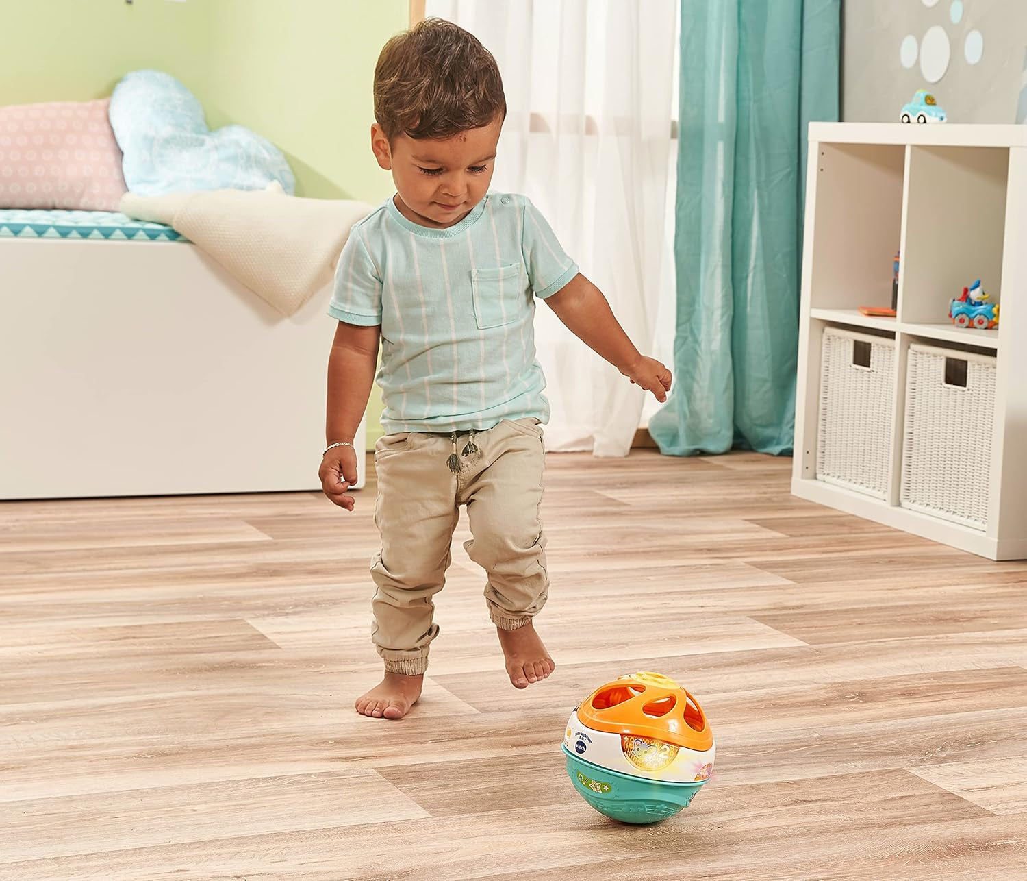 Vtech Baby 3 en 1 Bola de música mágica con movimiento automático, juguete interactivo para niños de 9 a 36 meses, juguetes coloridos para bebés Naty Shop