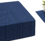 50 Servilletas "Colección ROYAL" Pliegue 1/4 40 Cm X 40 Cm azul oscuro "Adornos"