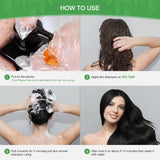 Champú Instantáneo para Cabello Negro, Champú para Tinte Natural, Cobertura 100% de Grises - Fácil y Rápido, Color Semi Permanente para Cabello Negro, Champú para Tinte para Cabello para Hombres y Mujeres Tinte para el Cabello Naty Shop