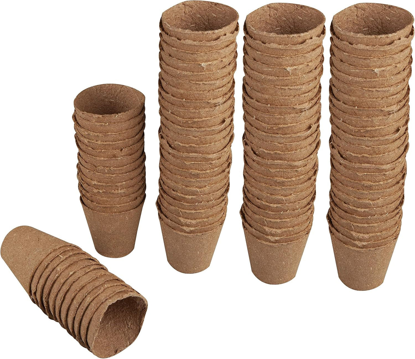 Macetas para plántulas Windhager, 48 piezas, 8 cm de diámetro, marrón, sin turba, 04343