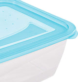 Kekeeper set de 3 tarros de conservación de alimentos, 3 x 1,25 l, 20,5 x 15,5 x 6,5 cm, Fredo Fresh, azul transparente Cajas de conservación de alimentos Naty Shop