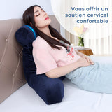 Almohada de lectura ergonómica INFANZIA con reposabrazos y respaldo, azul marino