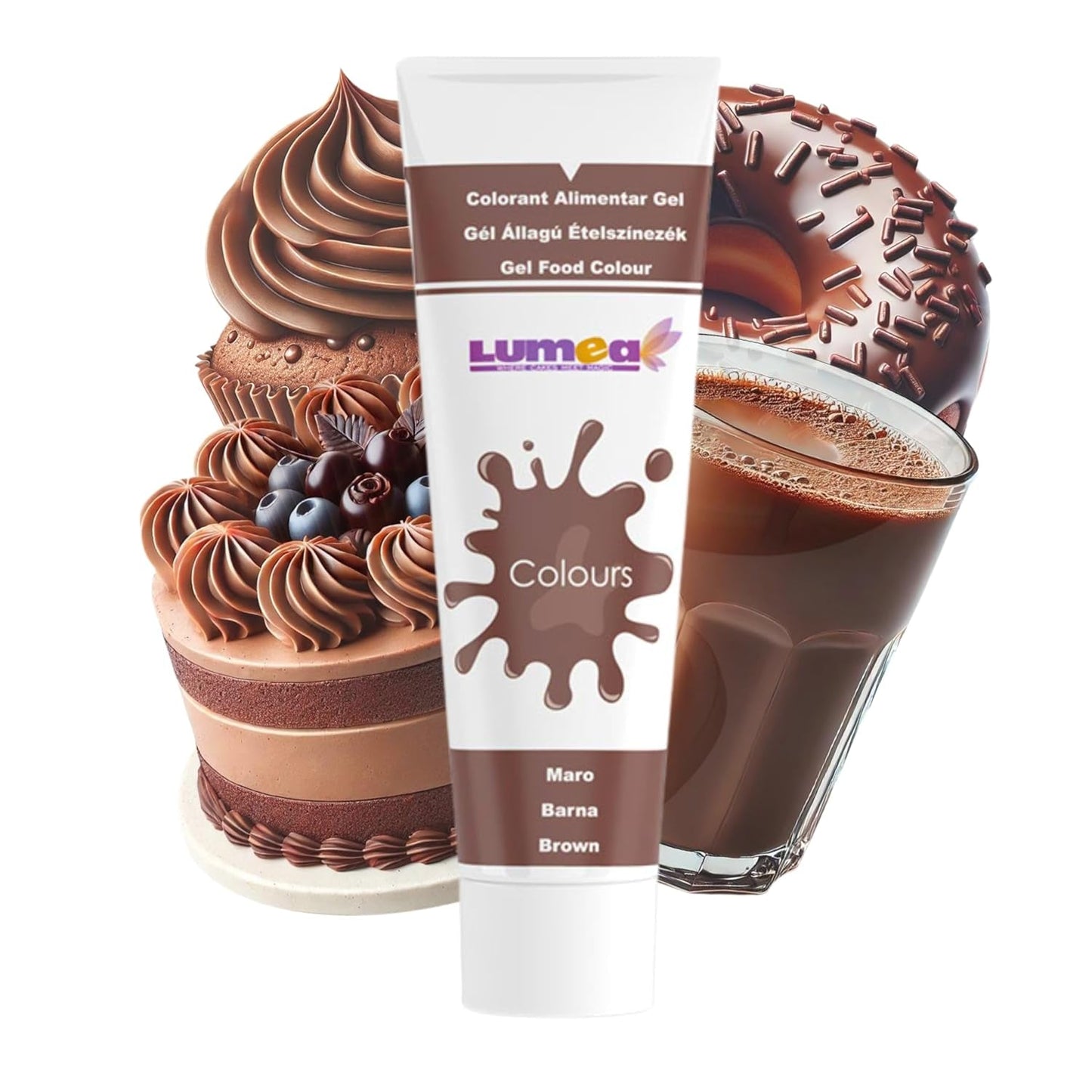 Dekozauber 24 Colorante alimentario rojo, gel, 30 g, vegano, sin azúcar, altamente concentrado, colorante alimentario rojo para fondant, crema de mantequilla, bebidas y más