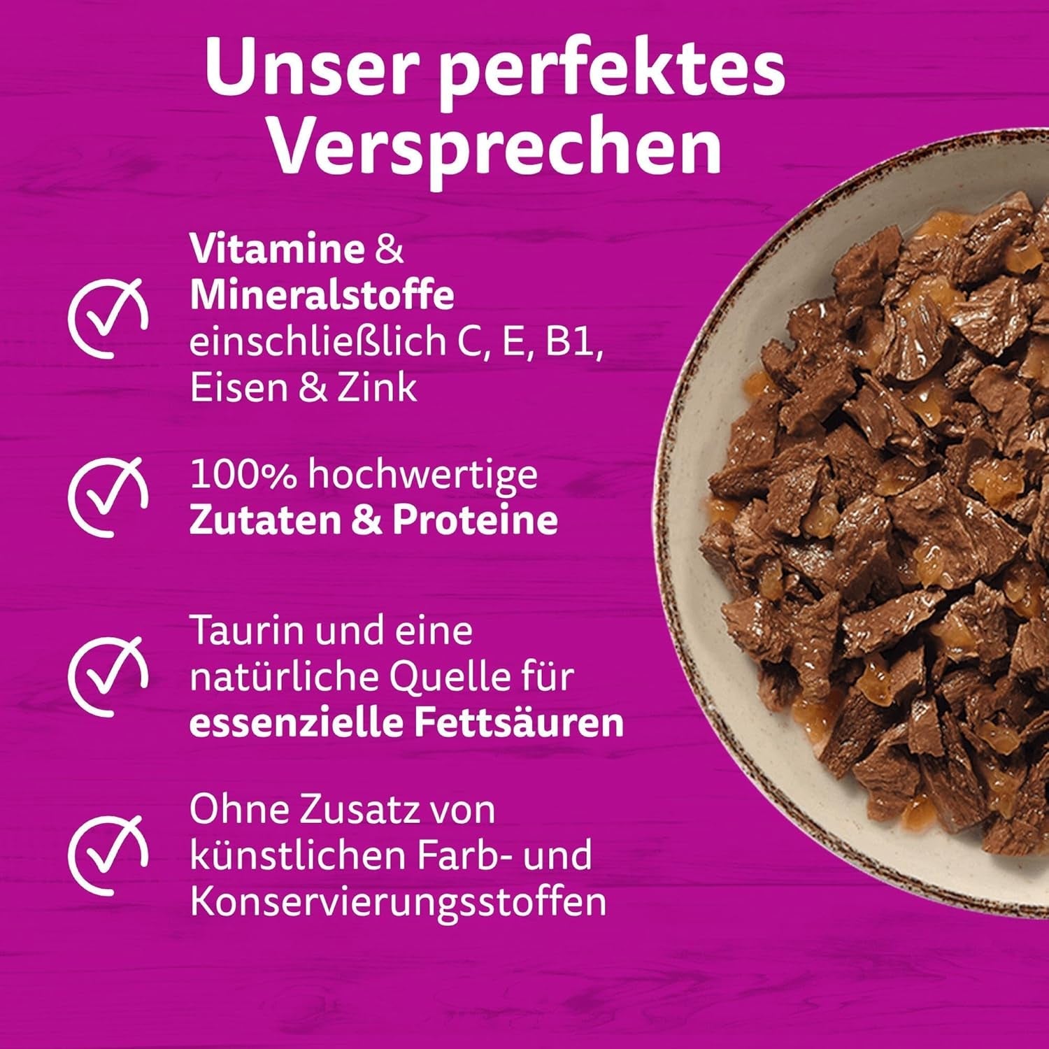 WHISKAS PURE DELIGHT Comida húmeda en gelatina 24 x 85g Ragú clásico (4 paquetes) 48 sobres racionados