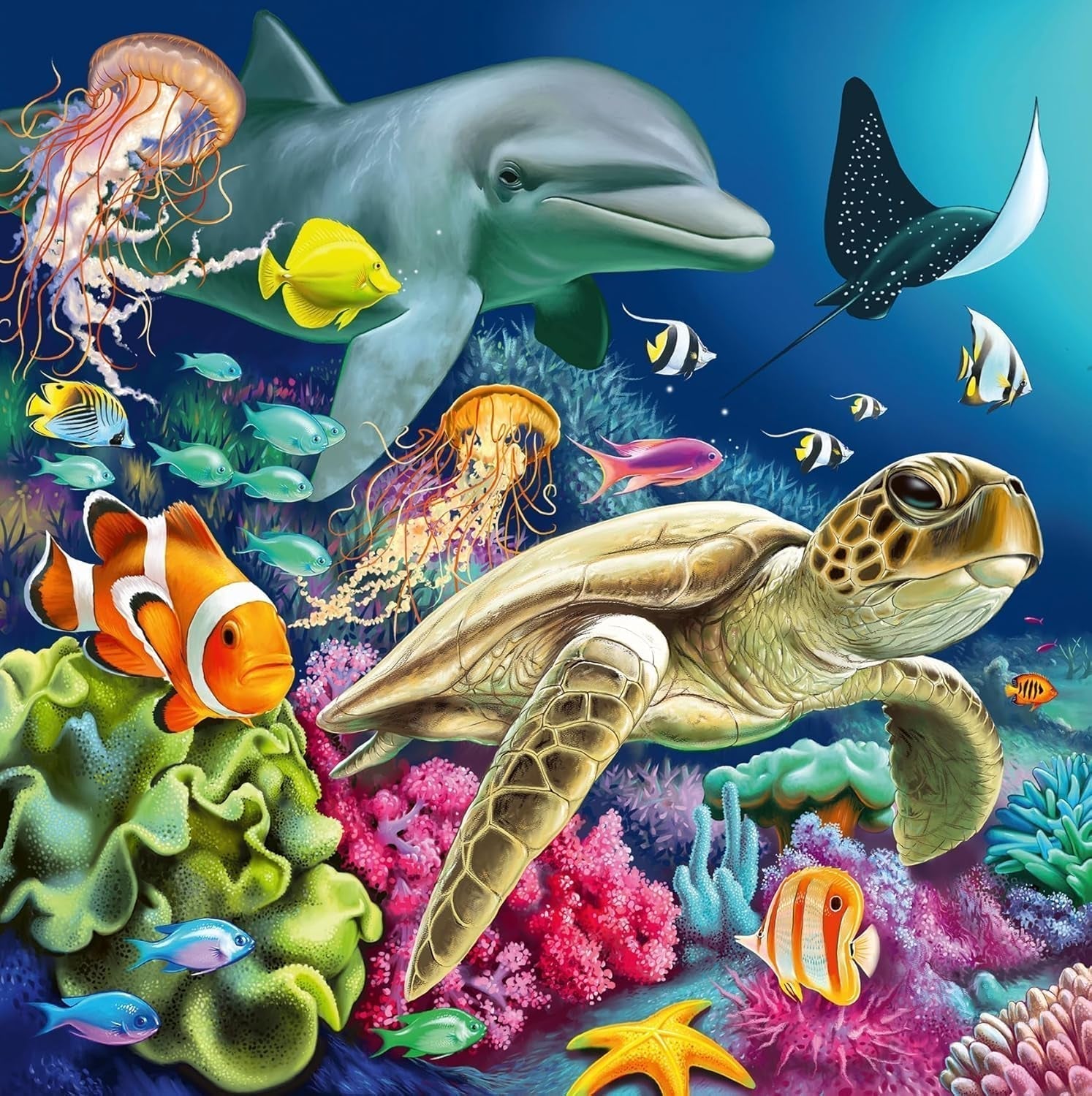 Puzzle Ravensburger para niños - 12000859 Encantador mundo submarino - Puzzle de 3X49 piezas para niños a partir de 5 años Puzzle Naty Shop