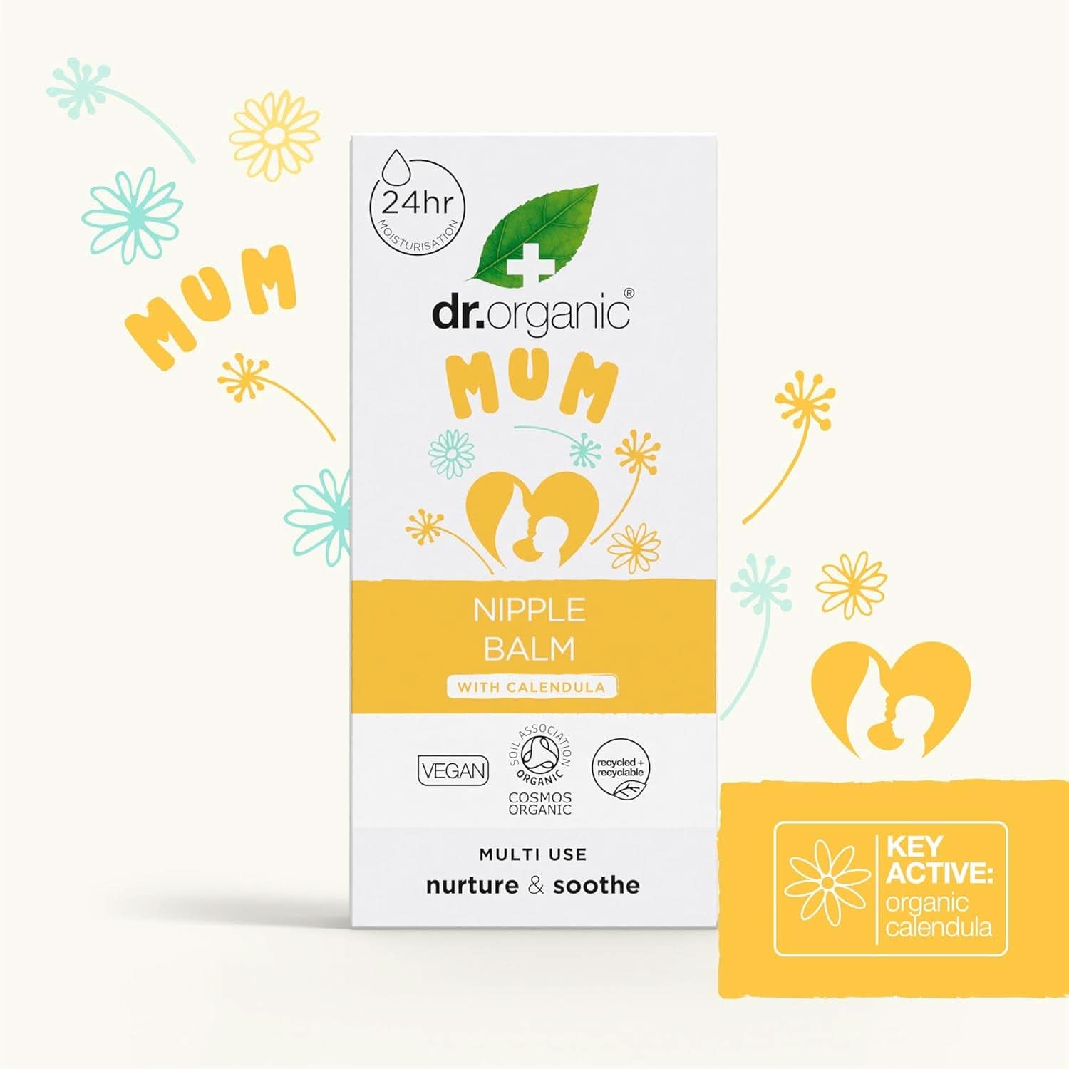 Dr Organic Bálsamo para Pezones con Caléndula, Lanolina, Alivio Natural, Para heridas y pezones agrietados, 30 ml Accesorios Alimentación y Lactancia Bebe Naty Shop