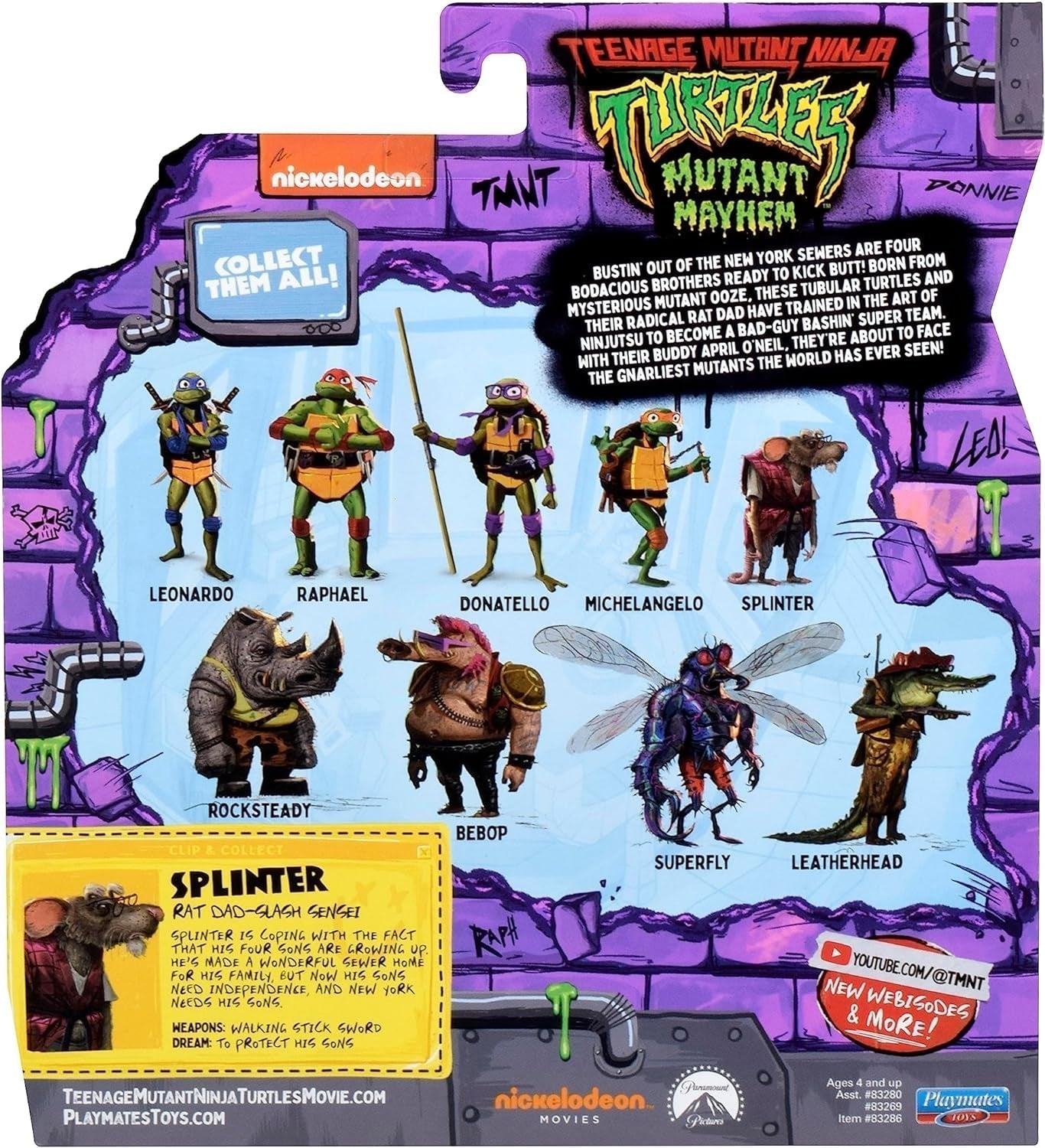 Tortugas NINJA TEENAGE MUTANT - Splinter Figura básica Figuras de acción Naty Shop