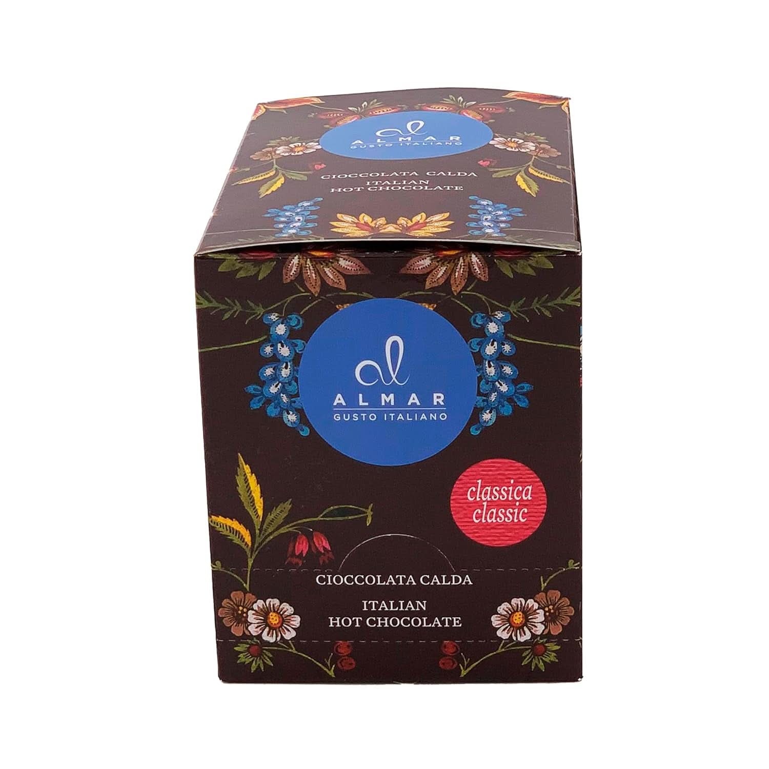 Chocolate caliente italiano Cortina sabor CLÁSICO - (15 X 30 g) Monorración, sobre, 450 g Cacao y Chocolate Caliente Naty Shop