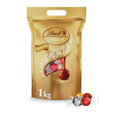 Surtido clásico de bolas de chocolate Lindt LINDOR | aprox. 80 bolas de chocolate (con leche, blanco, negro 60%, avellana) | Paquete a granel, 1 kg