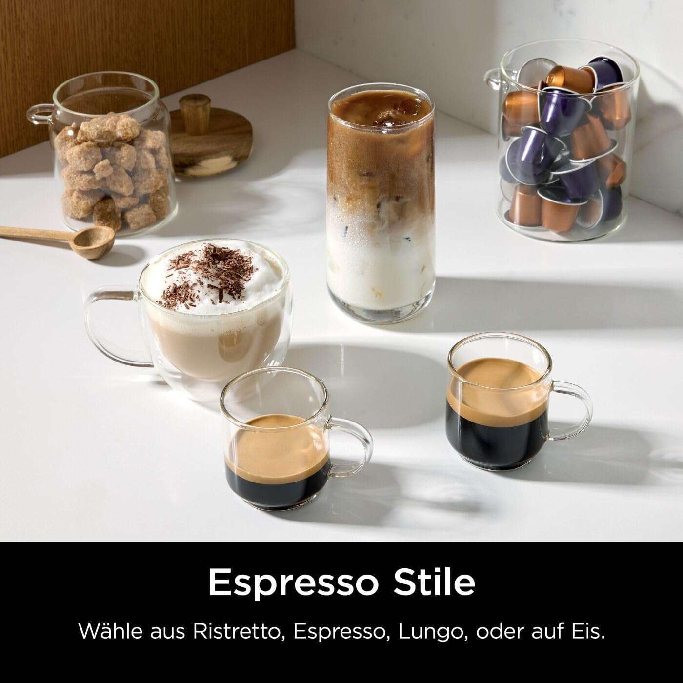 Ninja Prestige Cafetera de filtro 2 en 1 con cápsulas y espumador de leche integrado, para café con leche, café helado y flat white, negra CFN802EU