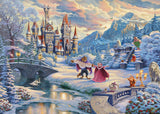 Schmidt Spiele 59671 Thomas Kinkade, Disney, La Bella y la Bestia, Noche mágica de invierno, rompecabezas de 1000 piezas Puzzle Naty Shop